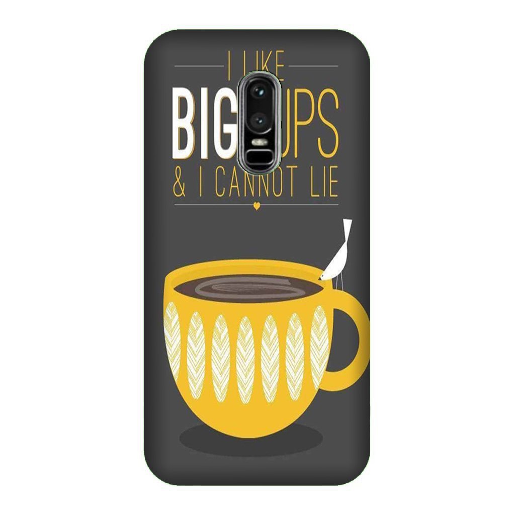 Big Cups Coffee Mobile Back Case for OnePlus 6 (Design - 352)