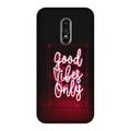 Good Vibes Only Mobile Back Case for OnePlus 6   (Design - 354)