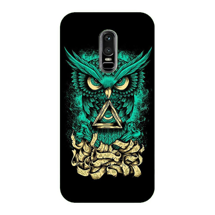 Owl Mobile Back Case for OnePlus 6   (Design - 358)