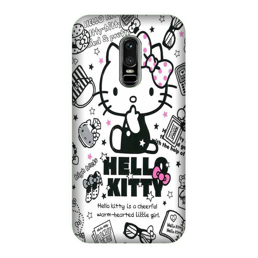 Hello Kitty Mobile Back Case for OnePlus 6   (Design - 361)