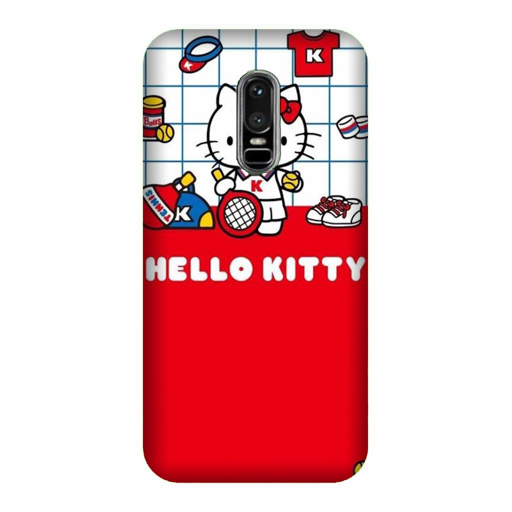 Hello Kitty Mobile Back Case for OnePlus 6 (Design - 363)