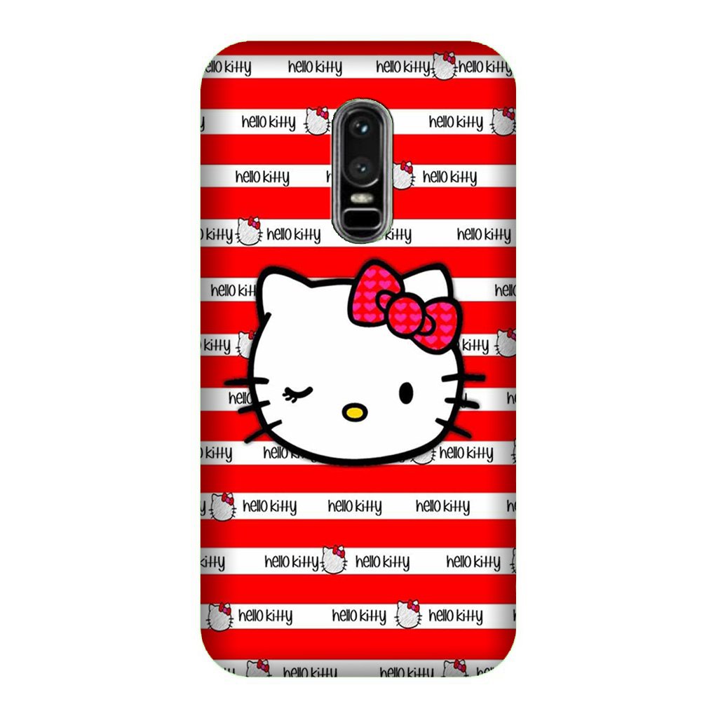 Hello Kitty Mobile Back Case for OnePlus 6 (Design - 364)