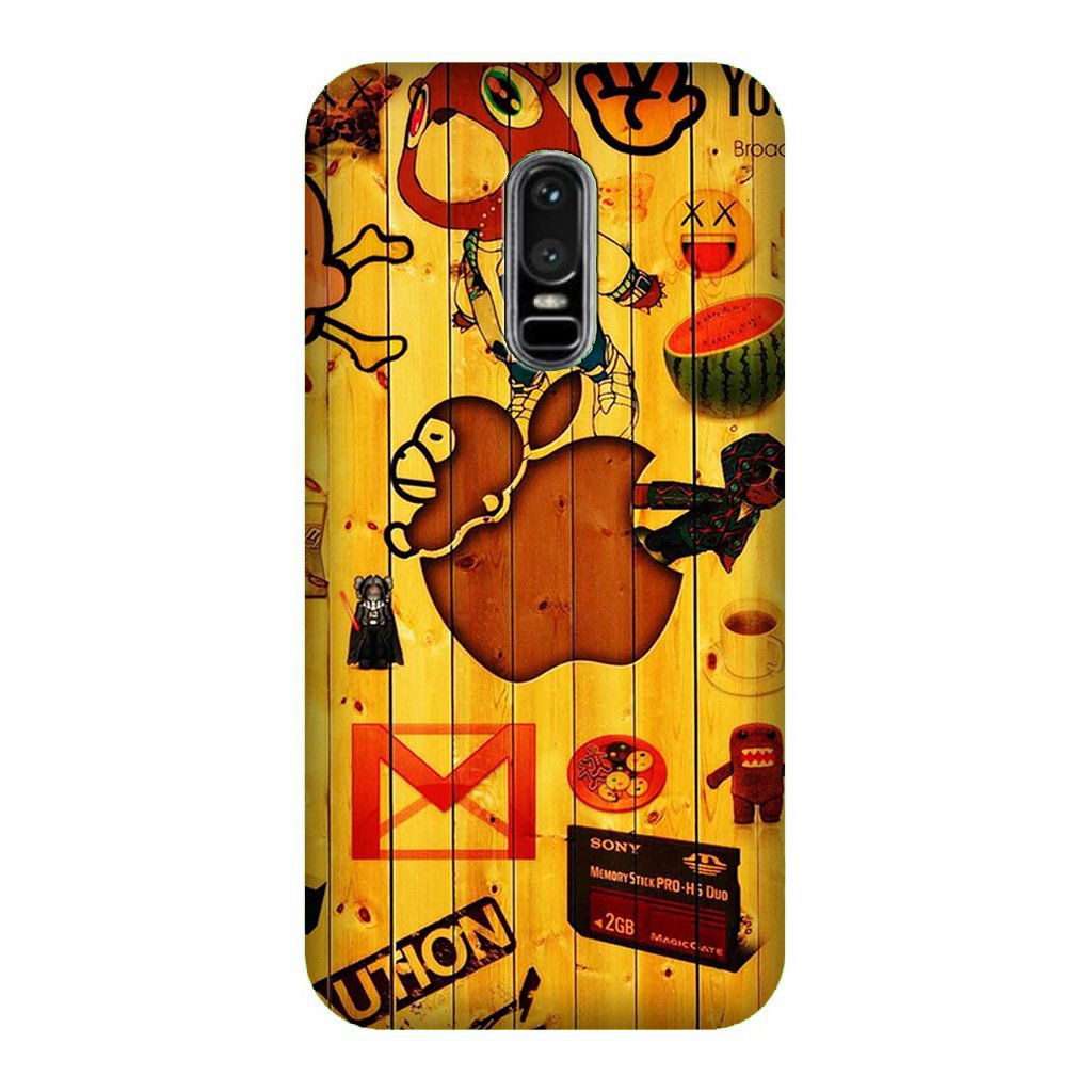 Wooden Texture Mobile Back Case for OnePlus 6 (Design - 367)
