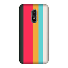 Color Pattern Mobile Back Case for OnePlus 6   (Design - 369)