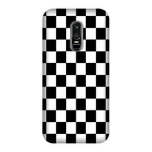 Black White Boxes Mobile Back Case for OnePlus 6   (Design - 372)