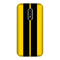 Black Yellow Pattern Mobile Back Case for OnePlus 6   (Design - 377)