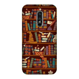 Book Shelf Mobile Back Case for OnePlus 6 (Design - 390)