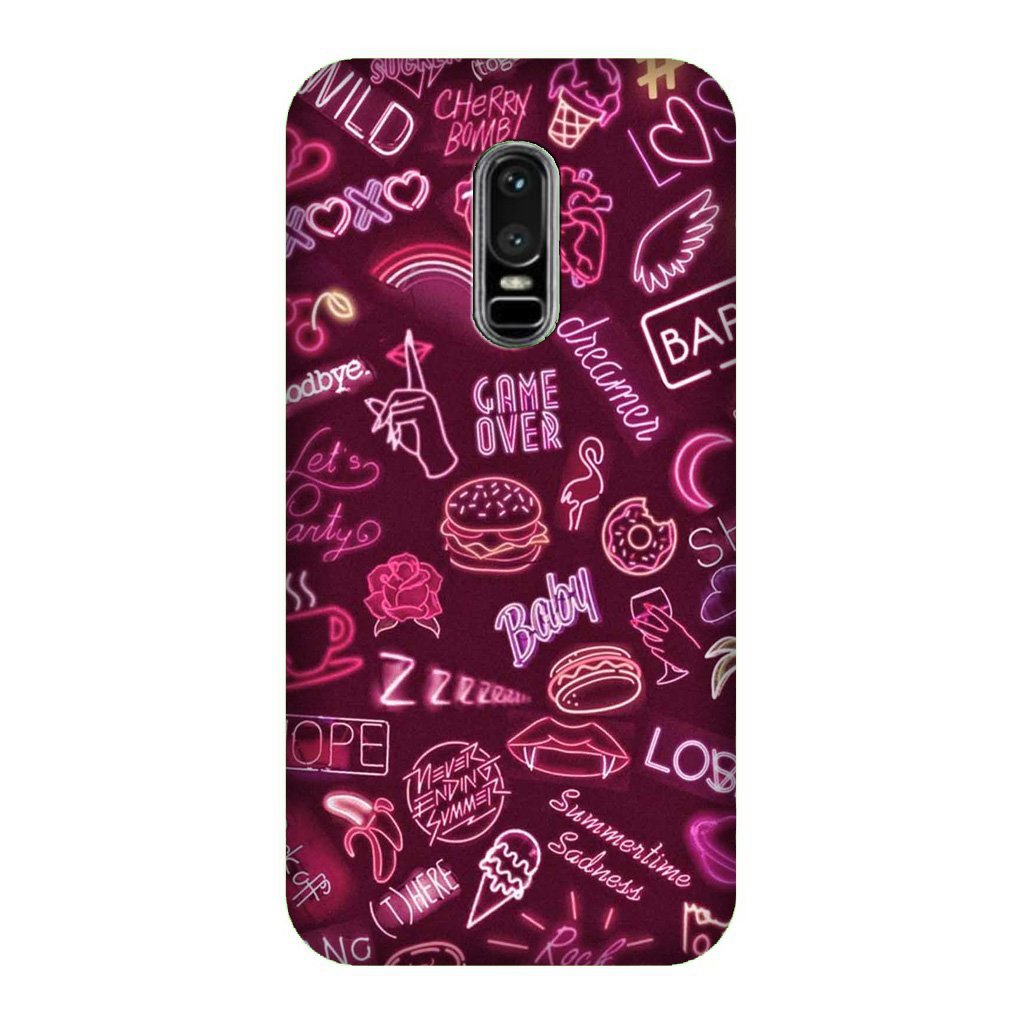 Party Theme Mobile Back Case for OnePlus 6 (Design - 392)
