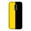 Black Yellow Pattern Mobile Back Case for OnePlus 6   (Design - 397)