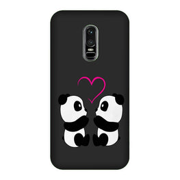 Panda Love Mobile Back Case for OnePlus 6 (Design - 398)