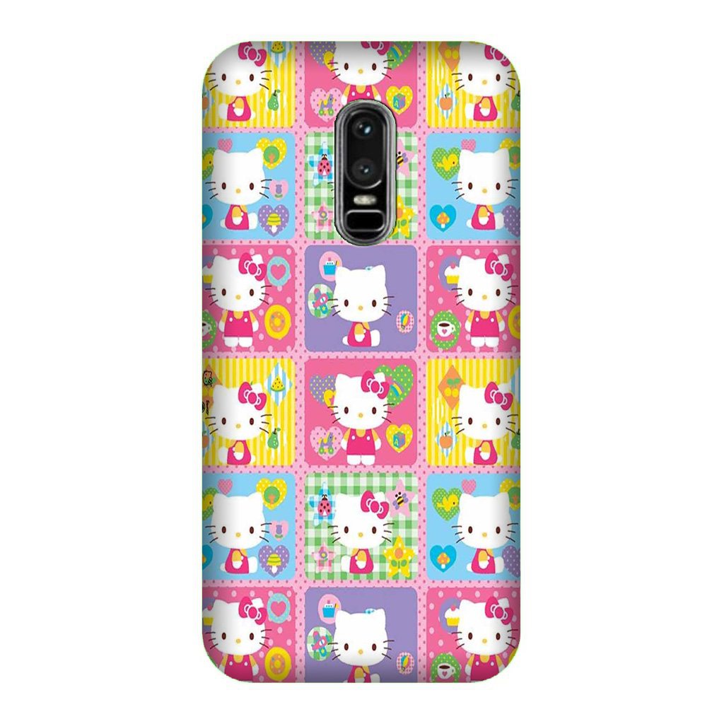 Kitty Mobile Back Case for OnePlus 6 (Design - 400)