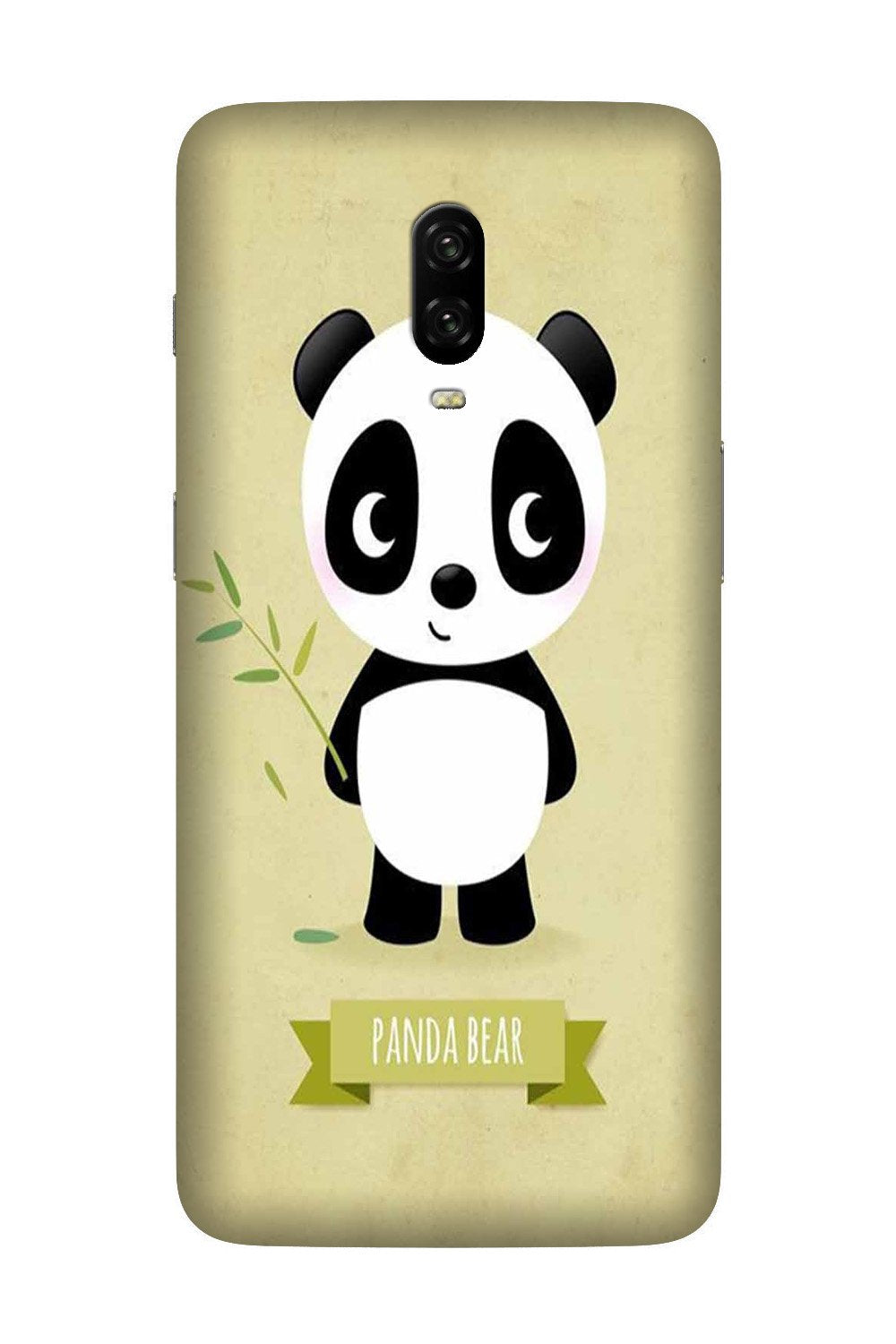 Panda Bear Mobile Back Case for OnePlus 6T(Design - 317)