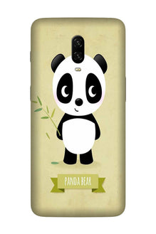 Panda Bear Mobile Back Case for OnePlus 6T  (Design - 317)
