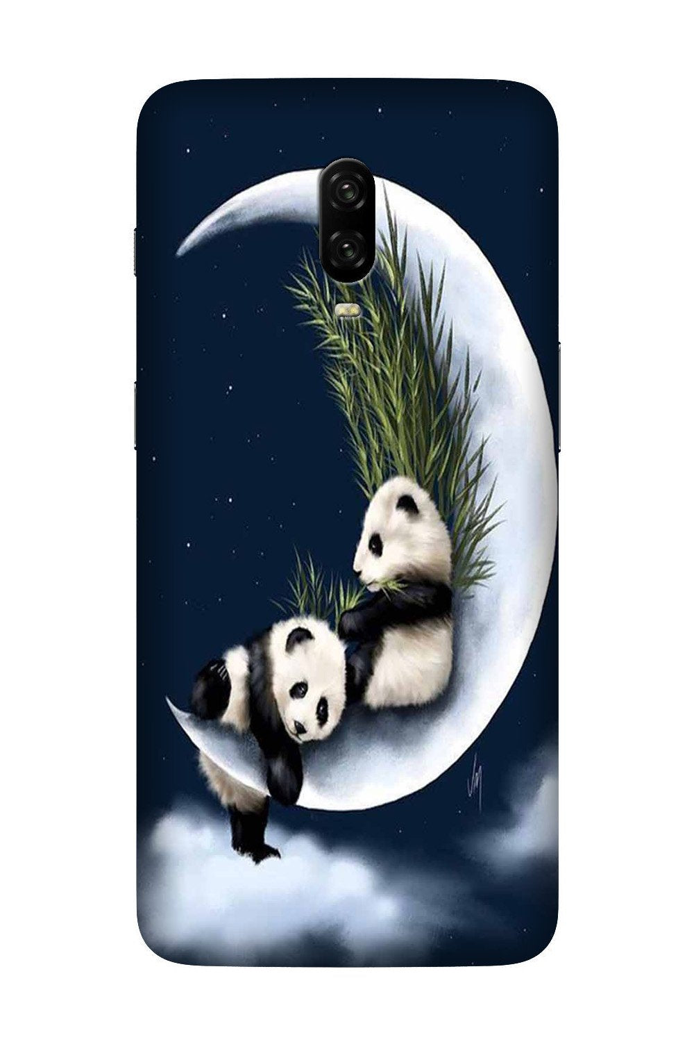 Panda Moon Mobile Back Case for OnePlus 6T(Design - 318)