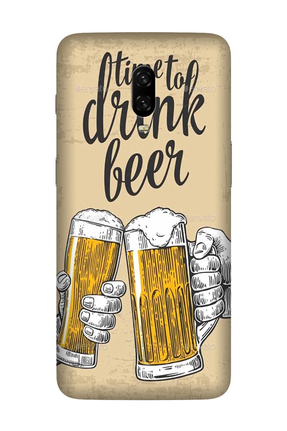 Drink Beer Mobile Back Case for OnePlus 6T  (Design - 328)