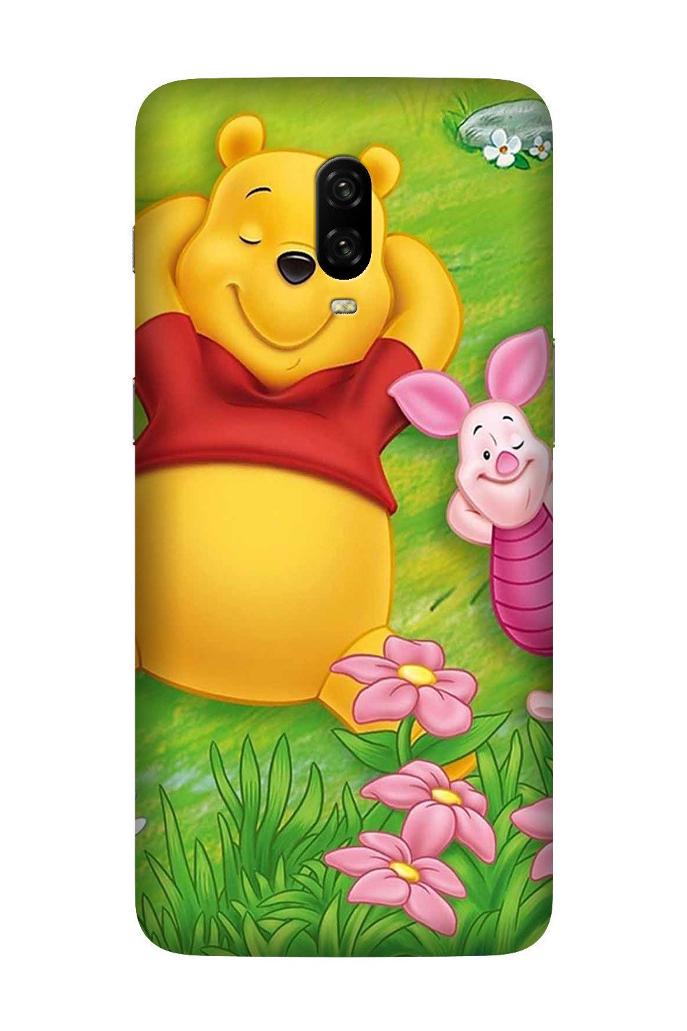 Winnie The Pooh Mobile Back Case for OnePlus 6T  (Design - 348)