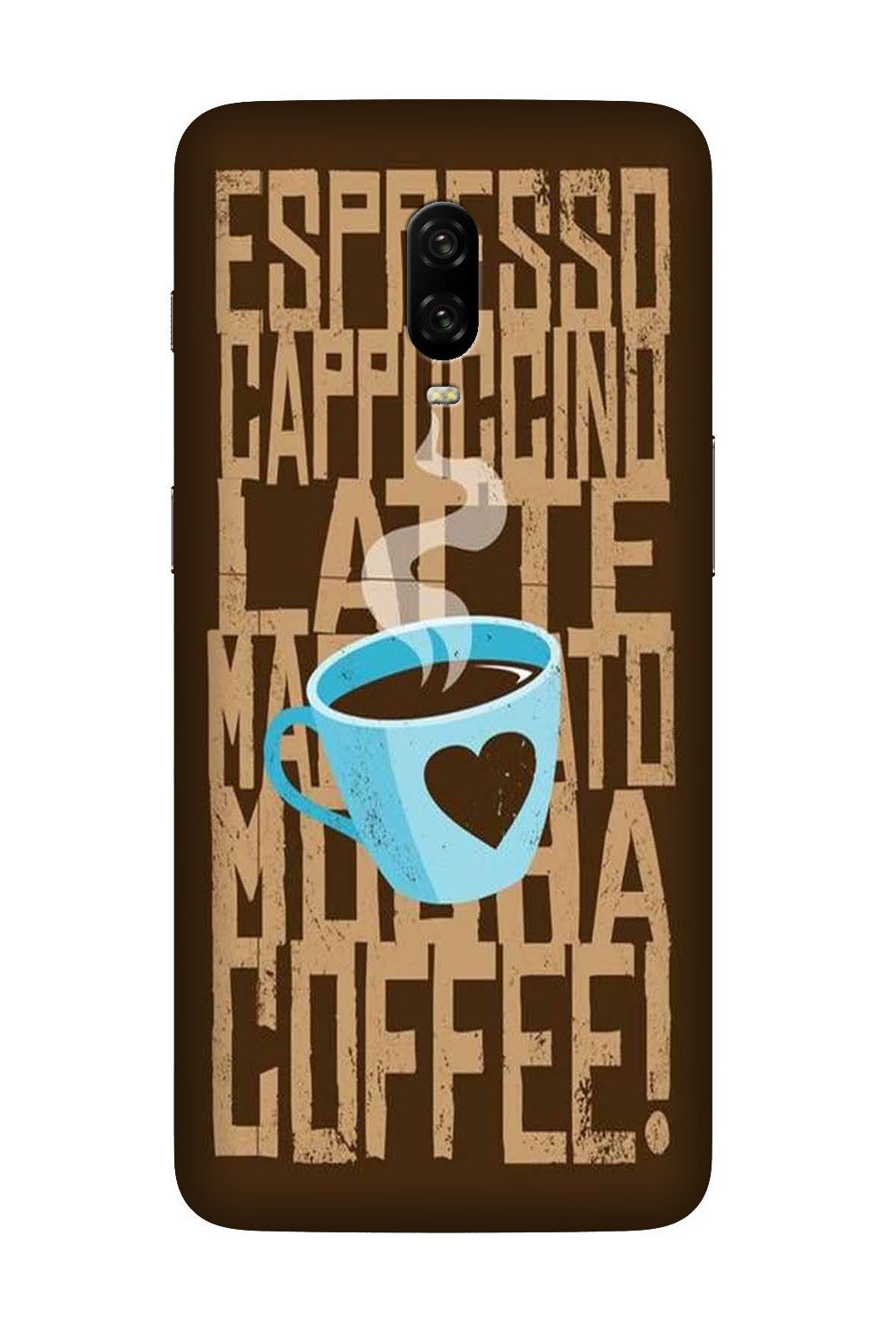 Love Coffee Mobile Back Case for OnePlus 6T(Design - 351)