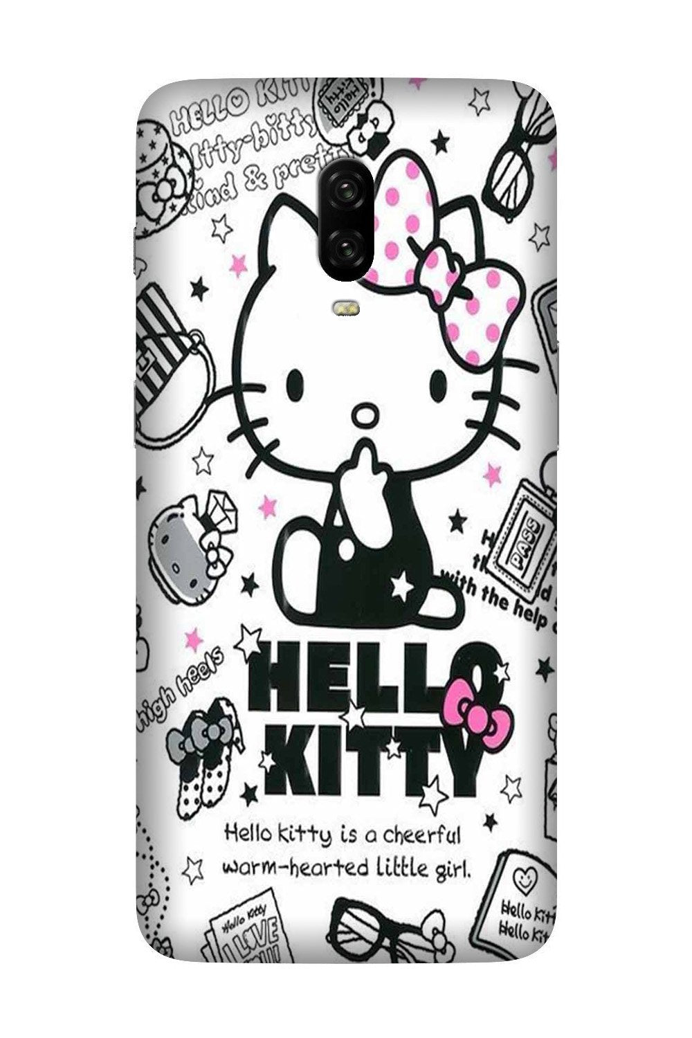 Hello Kitty Mobile Back Case for OnePlus 6T  (Design - 361)