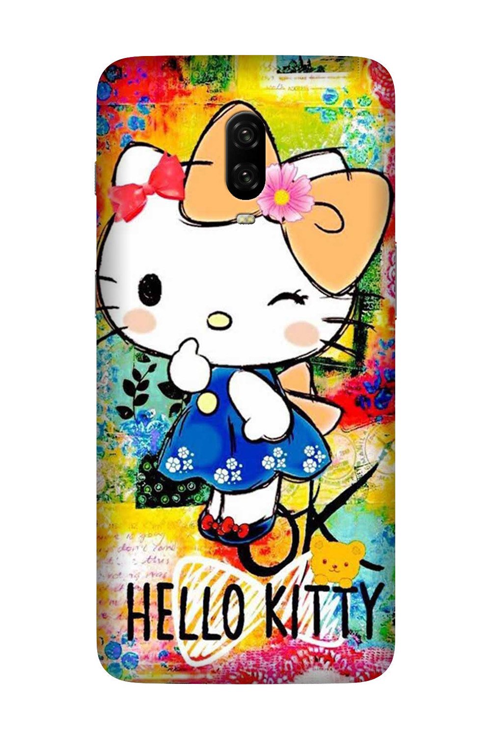 Hello Kitty Mobile Back Case for OnePlus 6T  (Design - 362)