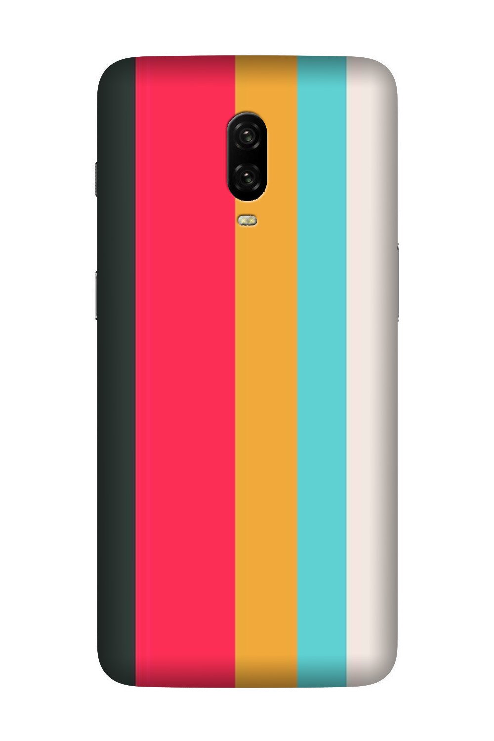 Color Pattern Mobile Back Case for OnePlus 6T  (Design - 369)