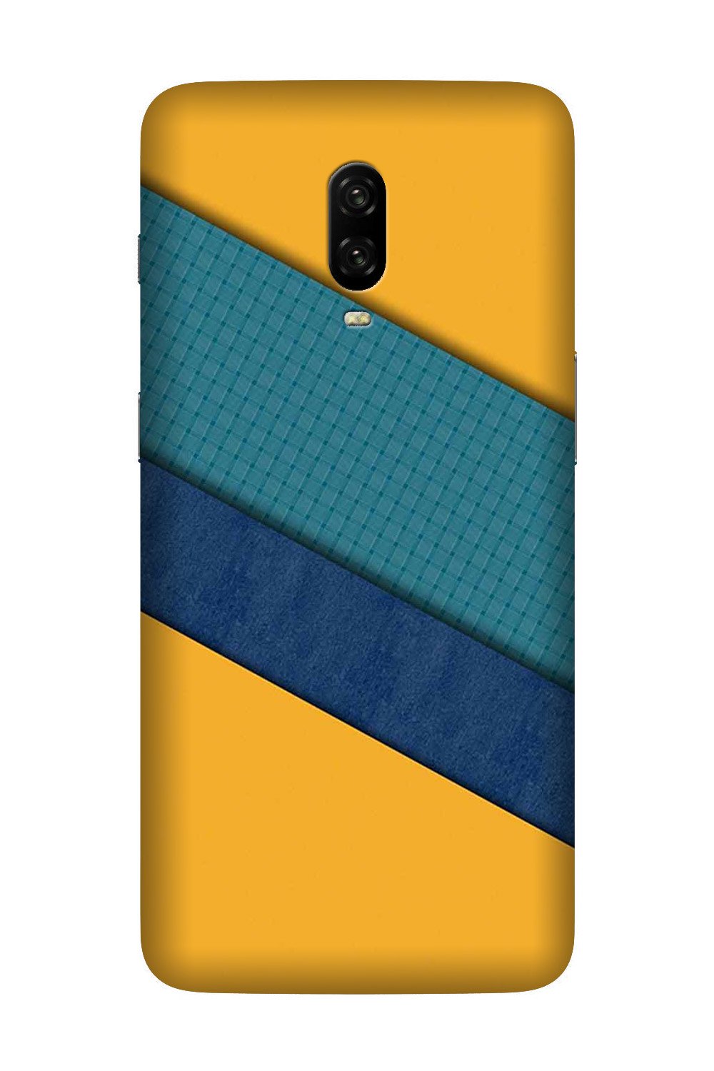 Diagonal Pattern Mobile Back Case for OnePlus 6T(Design - 370)