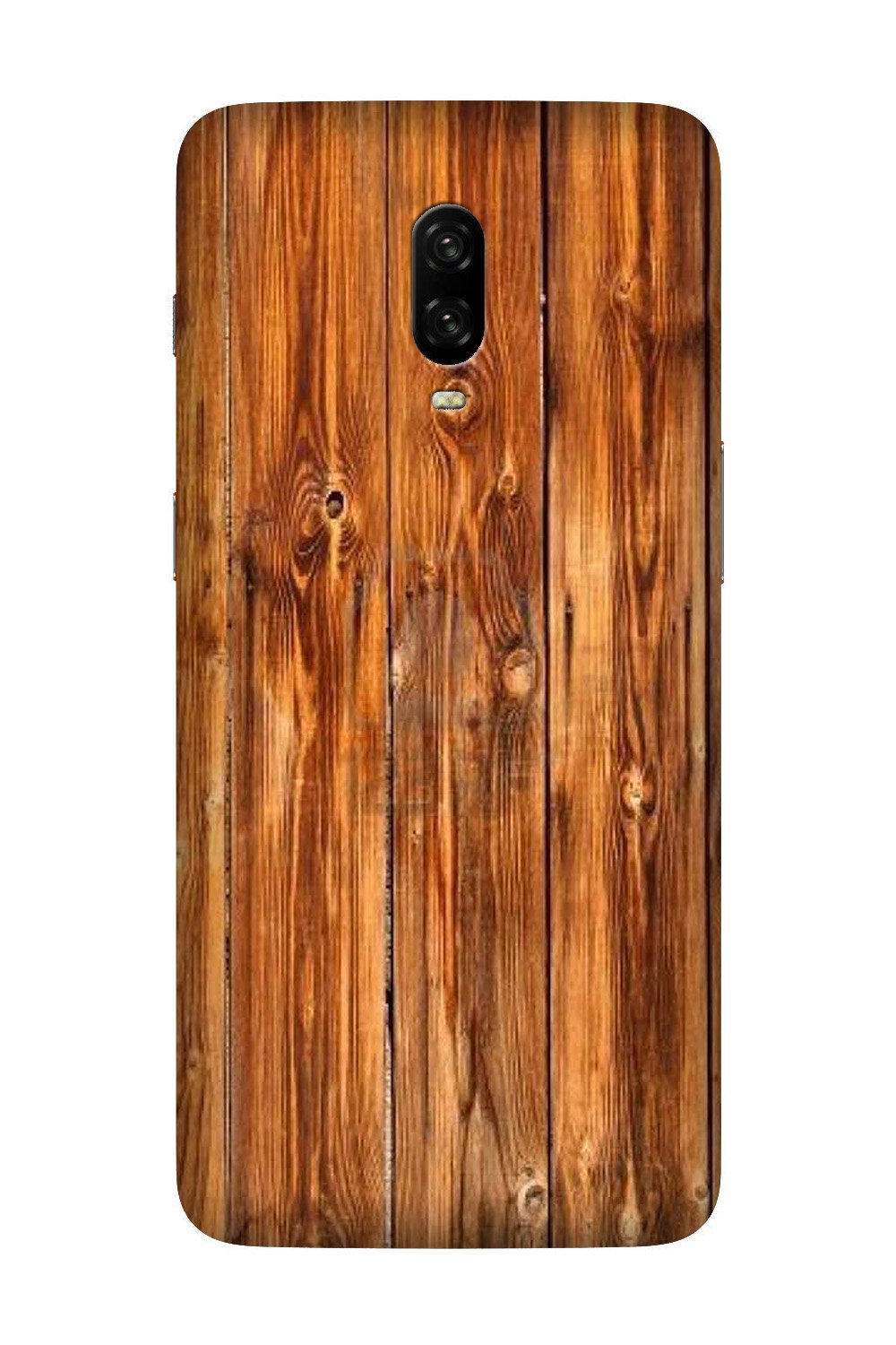 Wooden Texture Mobile Back Case for OnePlus 6T  (Design - 376)