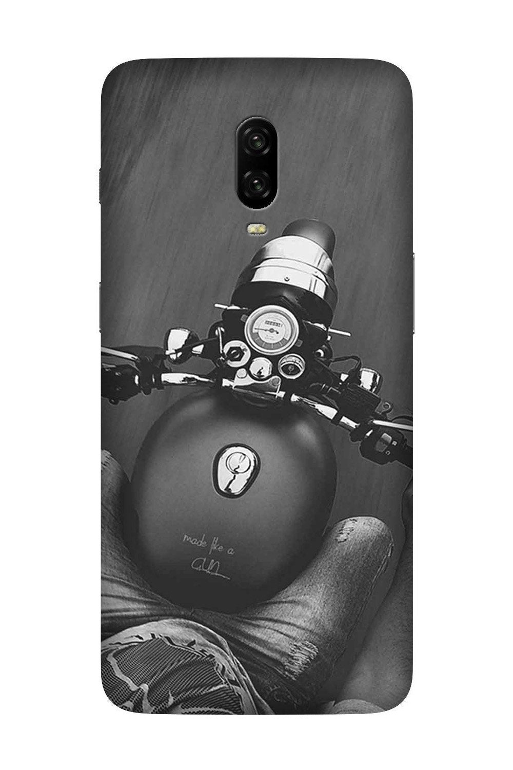 Royal Enfield Mobile Back Case for OnePlus 6T  (Design - 382)