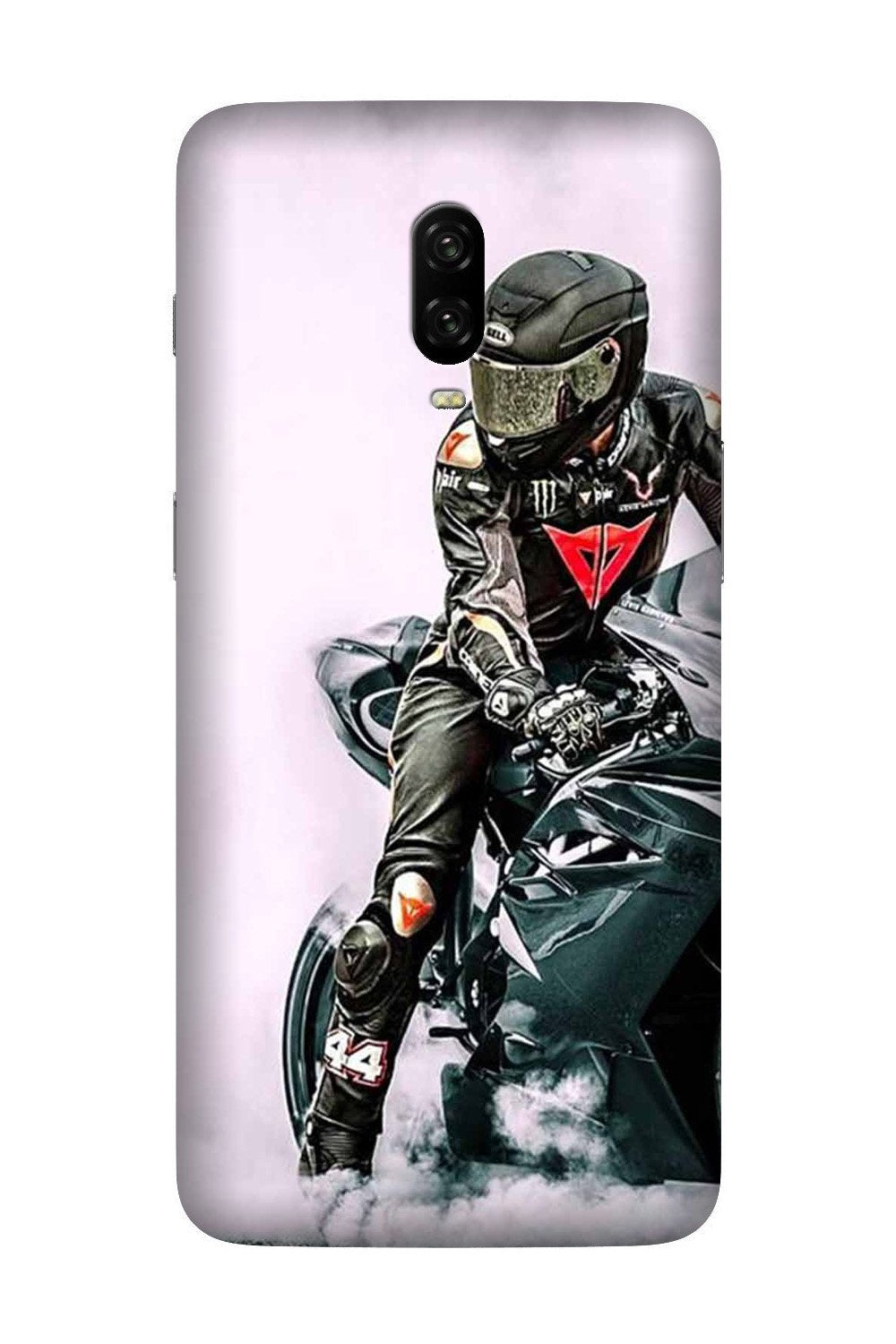 Biker Mobile Back Case for OnePlus 6T(Design - 383)