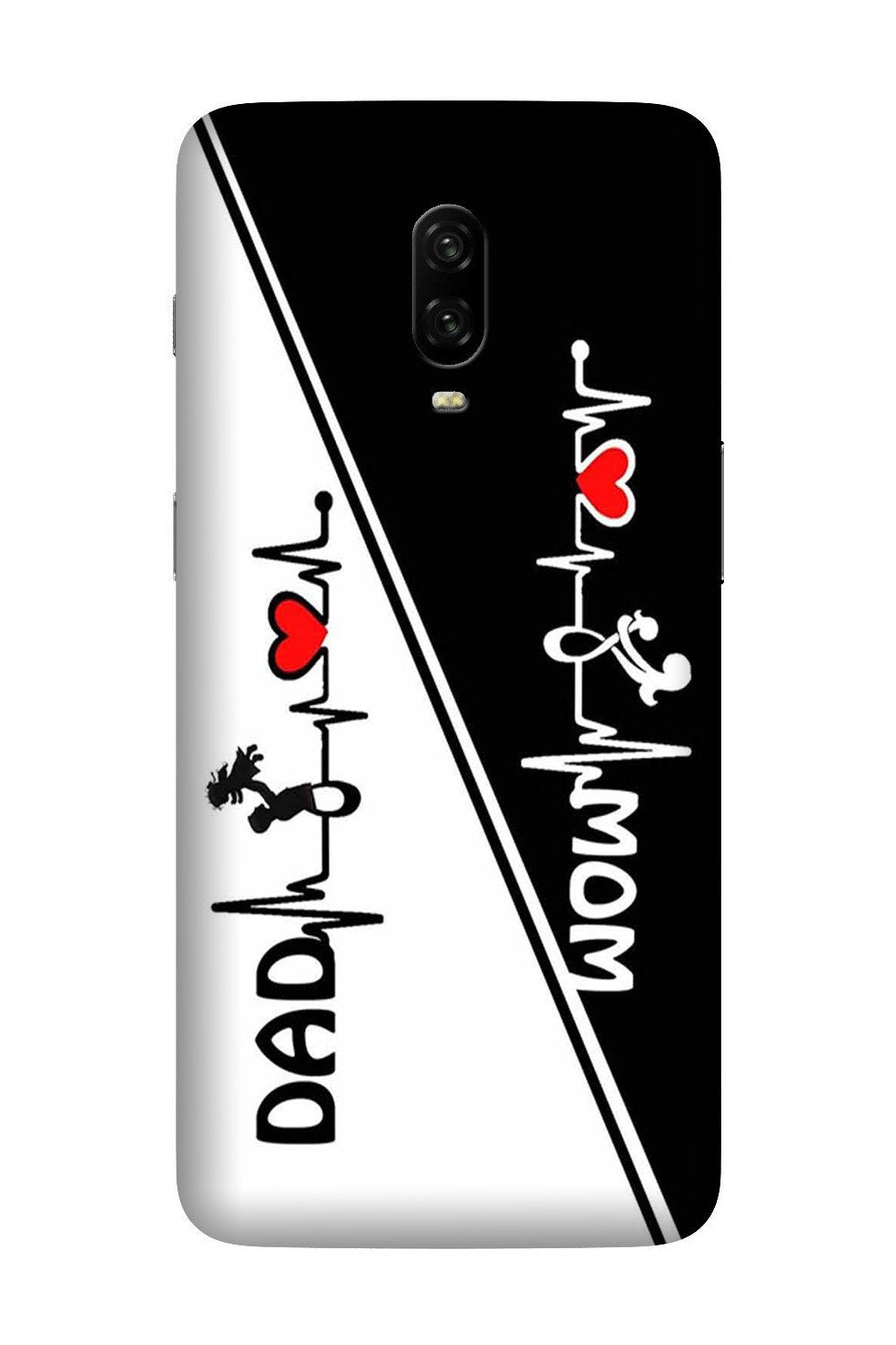 Love Mom Dad Mobile Back Case for OnePlus 6T  (Design - 385)