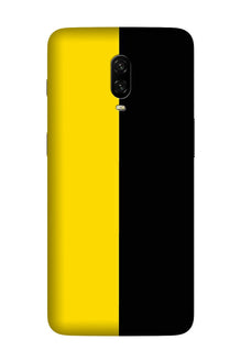 Black Yellow Pattern Mobile Back Case for OnePlus 7  (Design - 397)