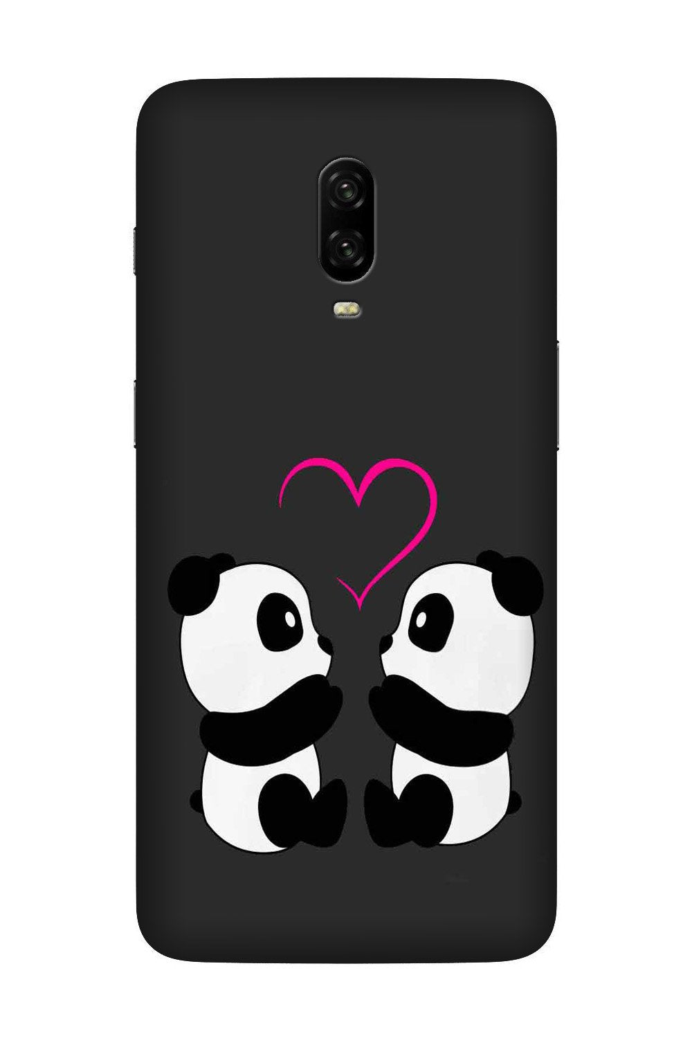 Panda Love Mobile Back Case for OnePlus 6T  (Design - 398)