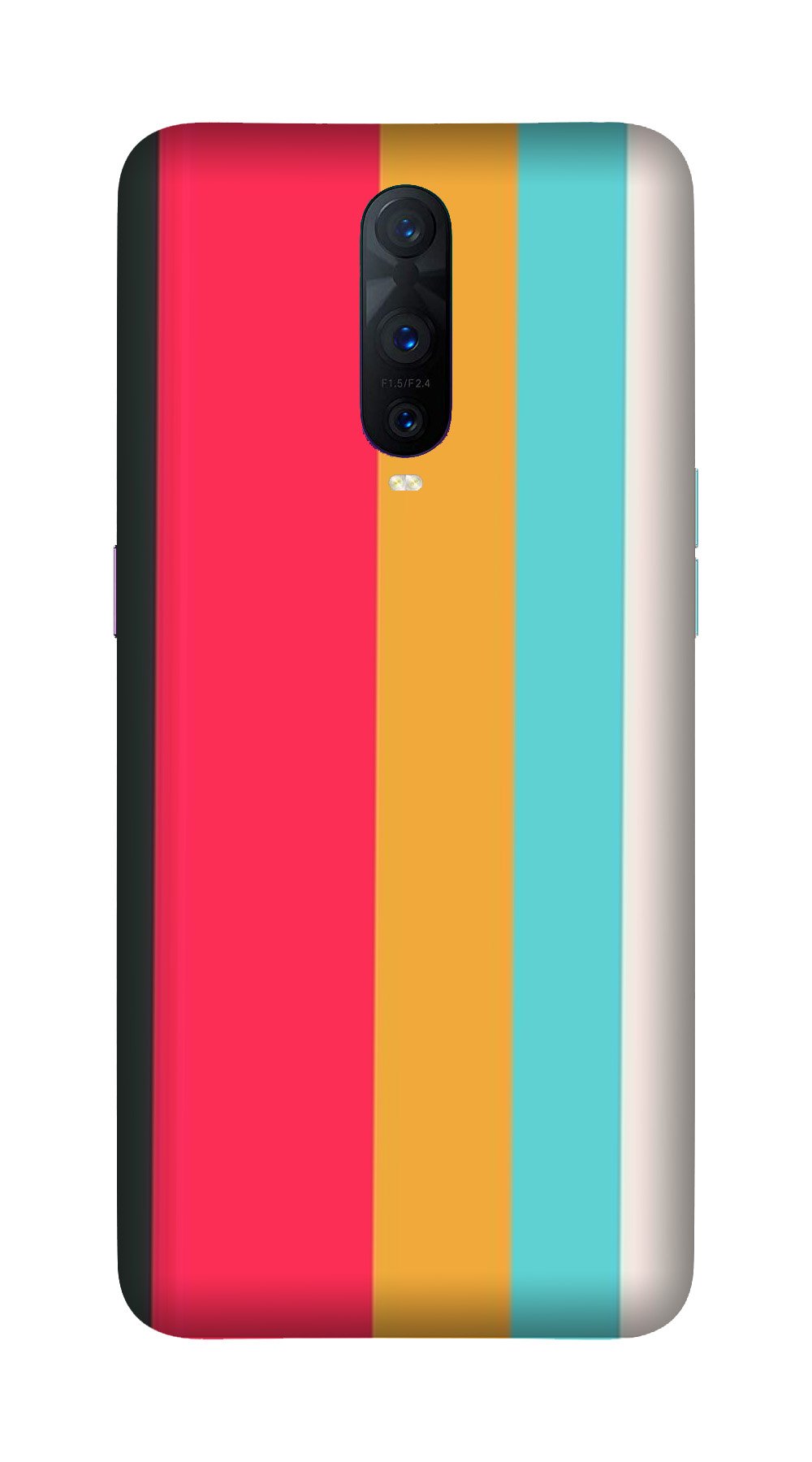 Color Pattern Mobile Back Case for OnePlus 7 Pro (Design - 369)