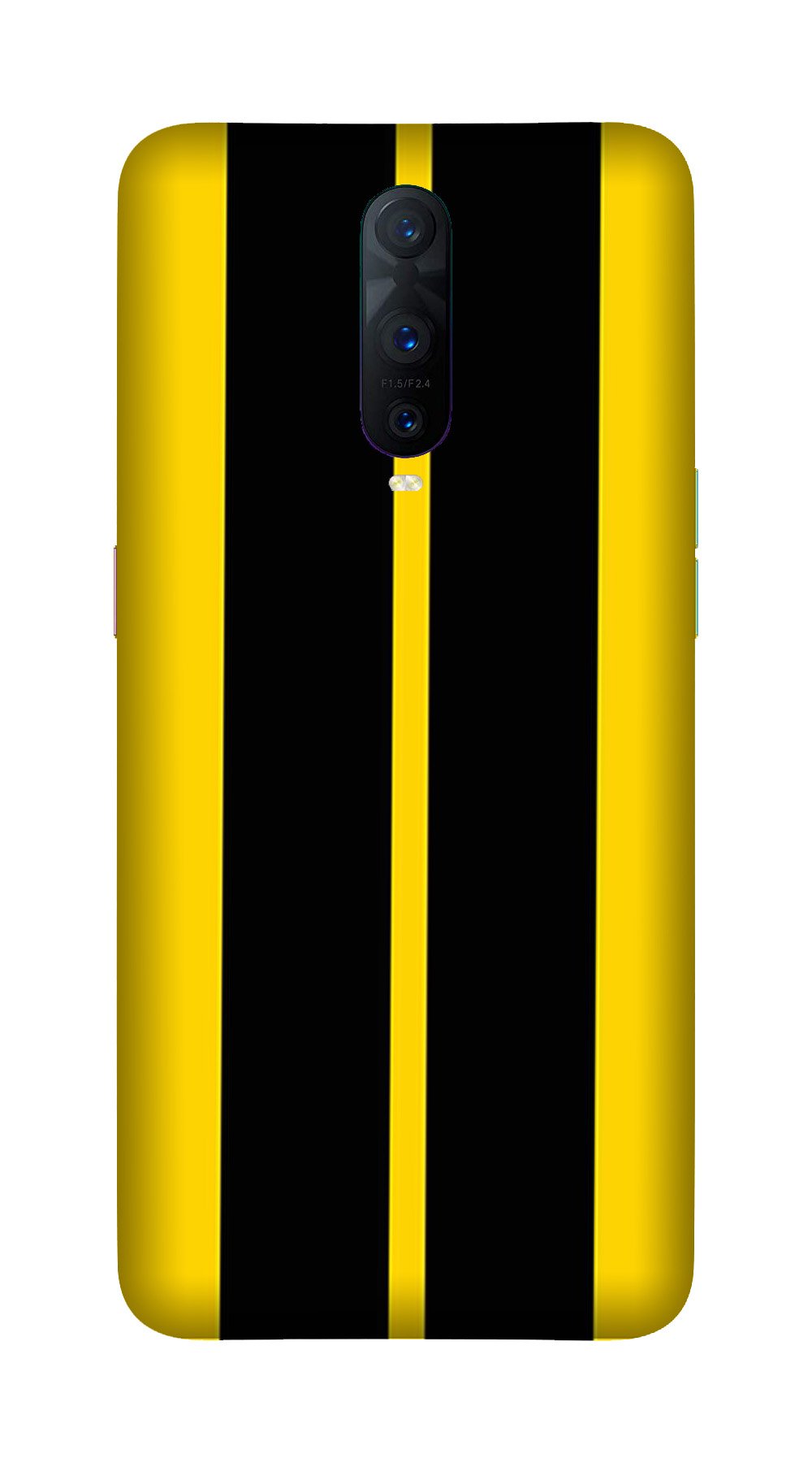 Black Yellow Pattern Mobile Back Case for OnePlus 7 Pro (Design - 377)