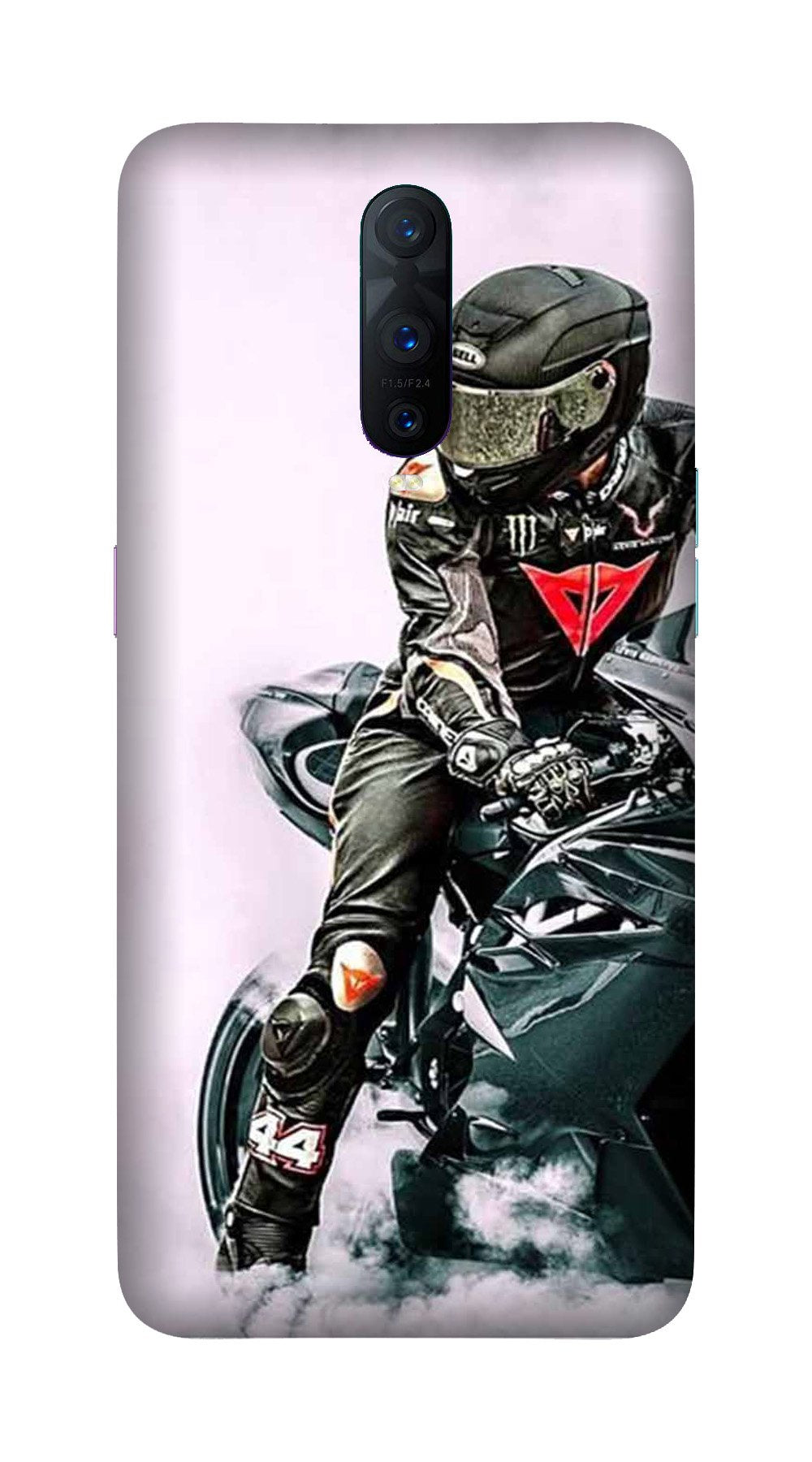 Biker Mobile Back Case for OnePlus 7 Pro (Design - 383)