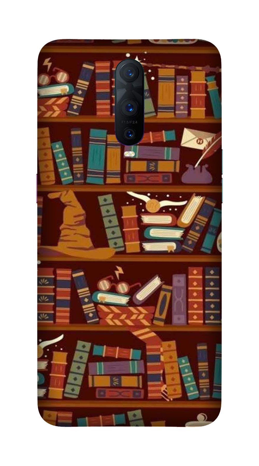 Book Shelf Mobile Back Case for OnePlus 7 Pro (Design - 390)