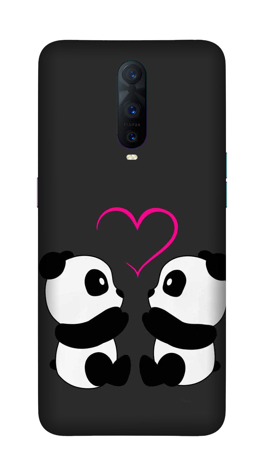 Panda Love Mobile Back Case for OnePlus 7 Pro (Design - 398)