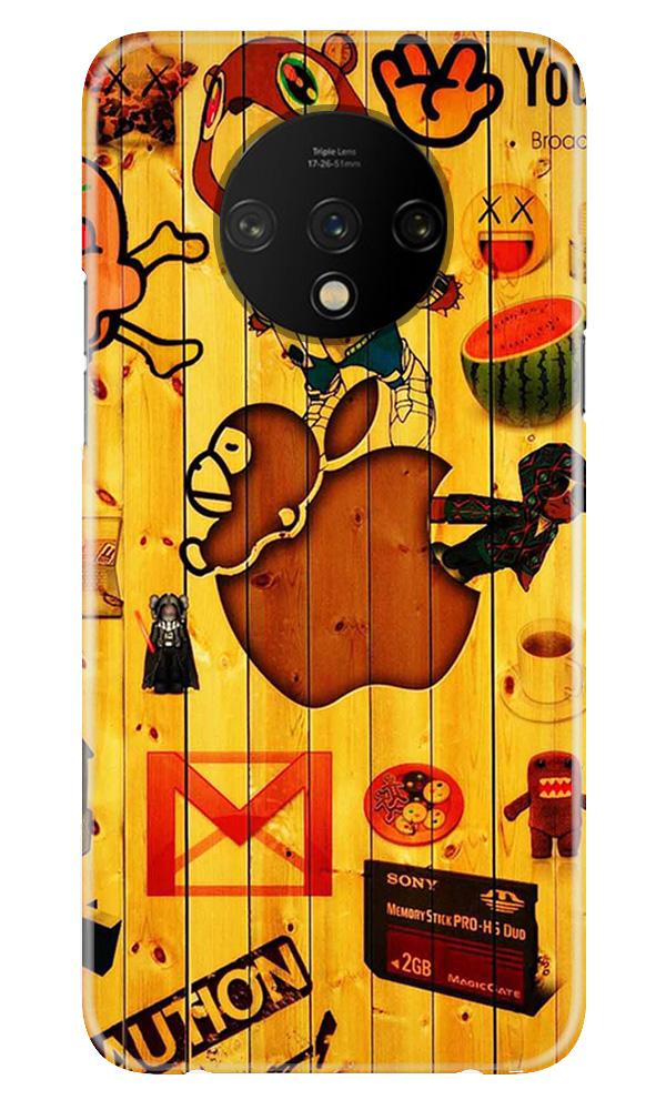Wooden Texture Mobile Back Case for OnePlus 7T  (Design - 367)