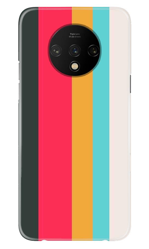Color Pattern Mobile Back Case for OnePlus 7T  (Design - 369)
