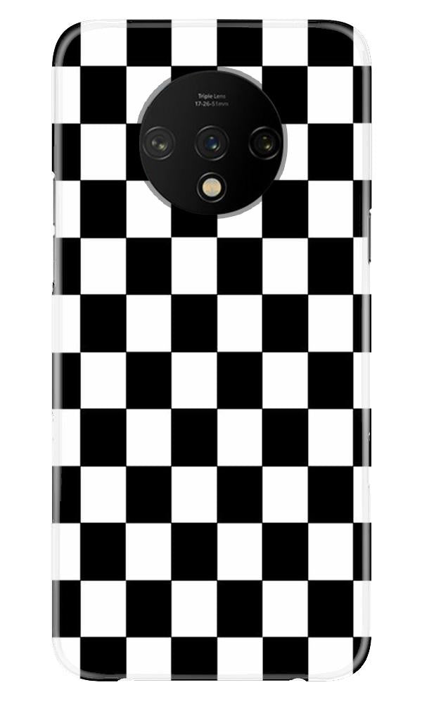 Black White Boxes Mobile Back Case for OnePlus 7T(Design - 372)