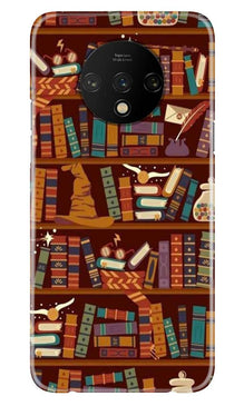Book Shelf Mobile Back Case for OnePlus 7T  (Design - 390)