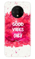 Good Vibes Only Mobile Back Case for OnePlus 7T  (Design - 393)