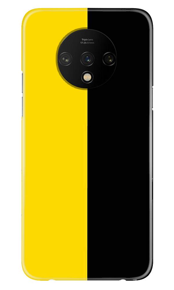 Black Yellow Pattern Mobile Back Case for OnePlus 7T  (Design - 397)