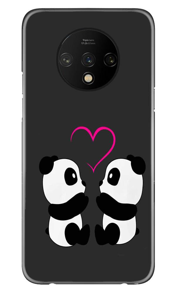 Panda Love Mobile Back Case for OnePlus 7T  (Design - 398)
