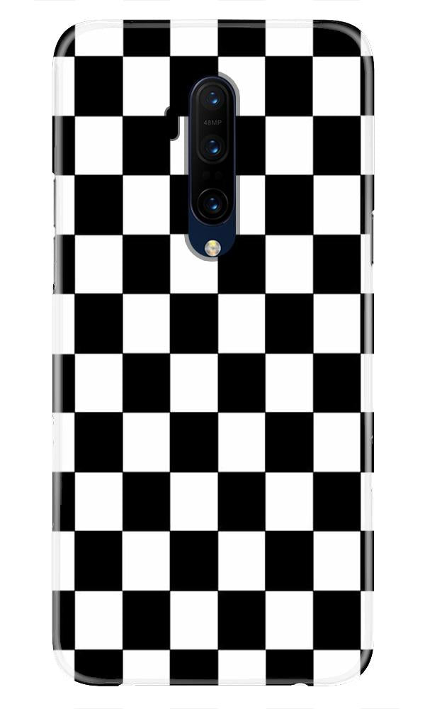 Black White Boxes Mobile Back Case for OnePlus 7T Pro  (Design - 372)