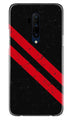 Black Red Pattern Mobile Back Case for OnePlus 7T Pro  (Design - 373)