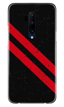 Black Red Pattern Mobile Back Case for OnePlus 7T Pro  (Design - 373)