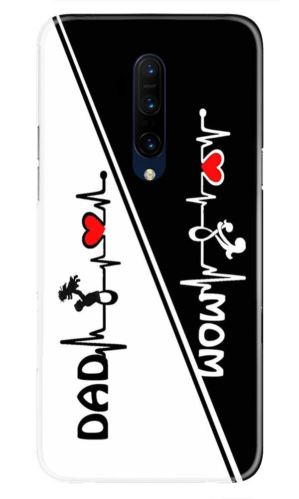 Love Mom Dad Mobile Back Case for OnePlus 7T Pro  (Design - 385)