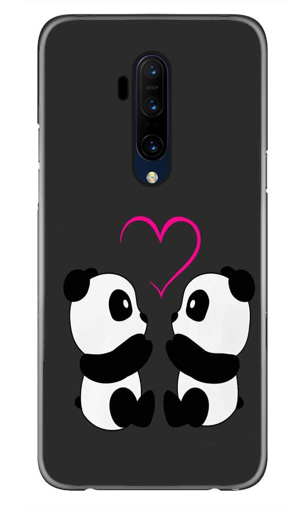 Panda Love Mobile Back Case for OnePlus 7T Pro  (Design - 398)