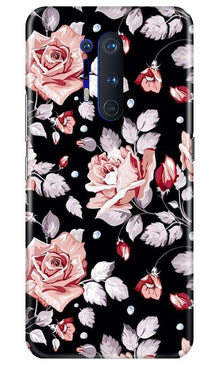 Pink rose Mobile Back Case for OnePlus 8 Pro (Design - 12)