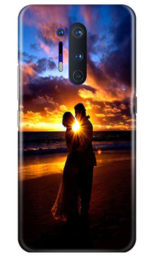 Couple Sea shore Mobile Back Case for OnePlus 8 Pro (Design - 13)